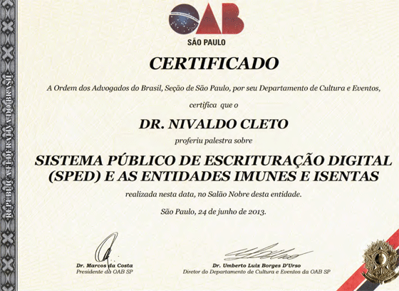 Certificado OAB